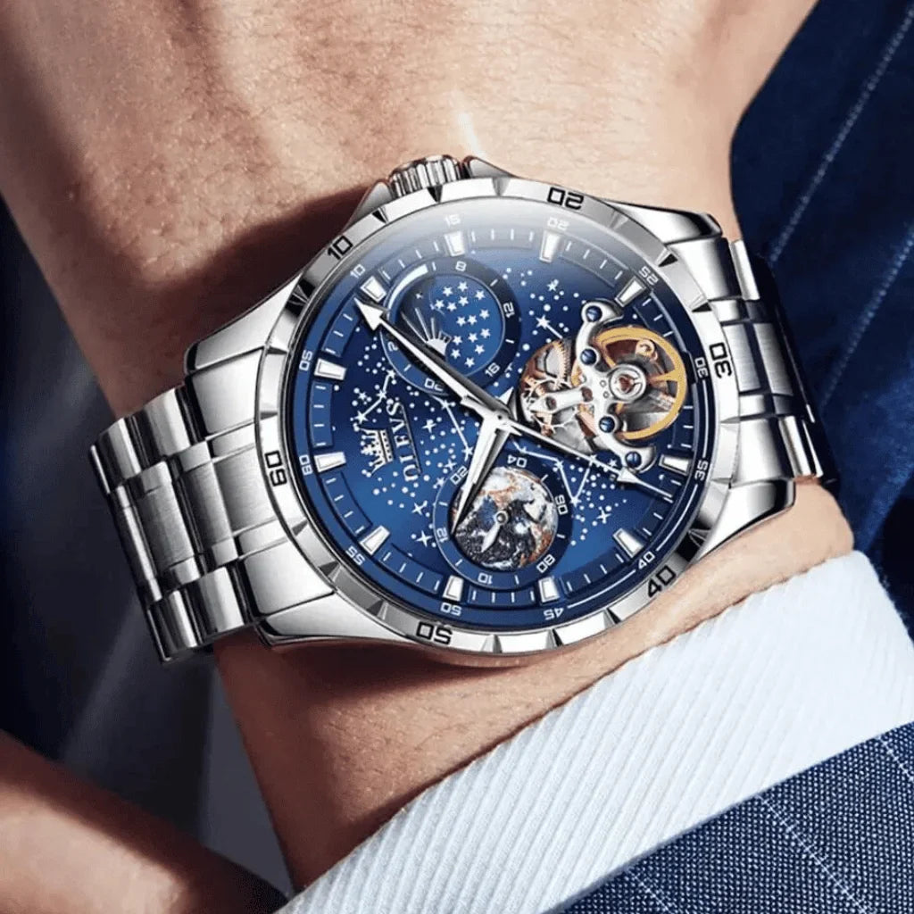 Olevs Montre Homme Luxe Tours | Bleue