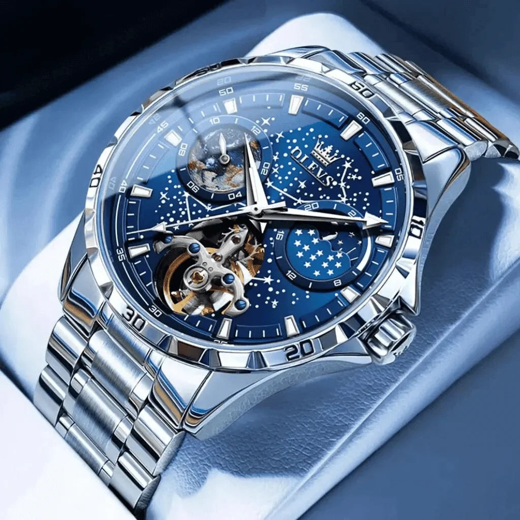 Olevs Montre Homme Luxe Tours | Bleue